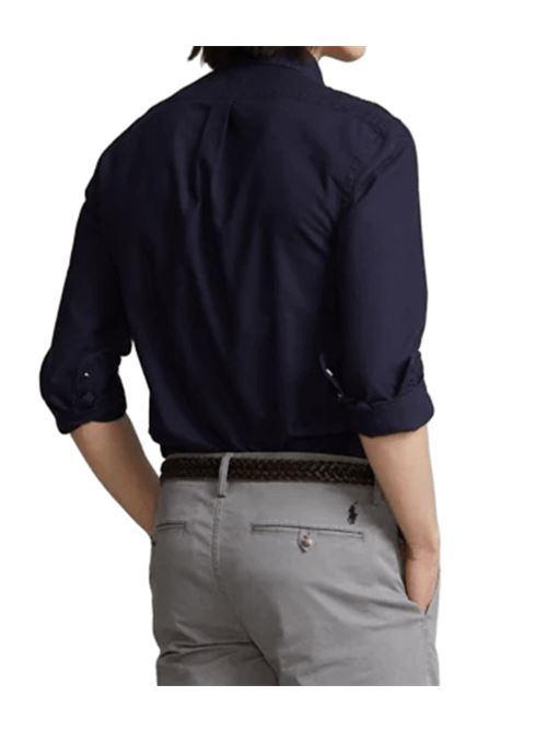 Camicia da uomo in cotone oxford, colore navy POLO RALPH LAUREN | 710723610003